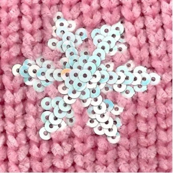 Marguax & Lexi Kid's Holiday Shine Sequin Snowflake Christmas Sweater NWT Sz L - Picture 4 of 10
